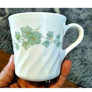 Corelle Corning Ware CALLAWAY IVY Coffee Mug Cup White Swirl Set of 3